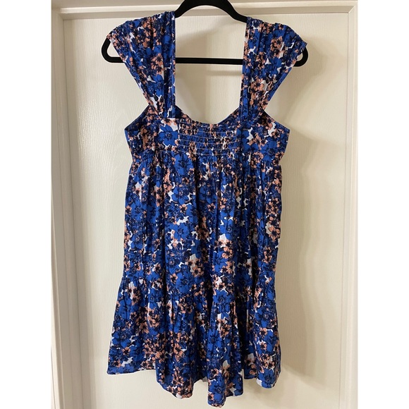 Free People Pattern Play Mini Dress in Cool Blue - Picture 7 of 11